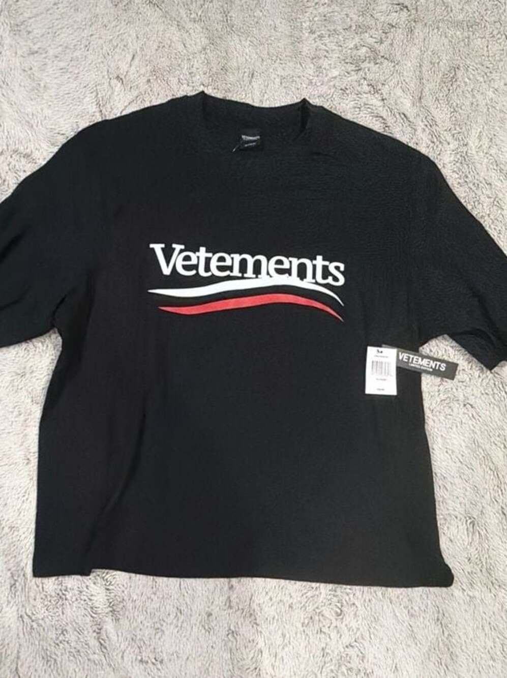 Vetements By Drill Clothing Limited Edition Logo Black Graphic T-Shirt
